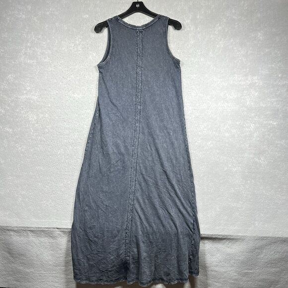 Anthropologie Daily Practice Dress Womens Medium Black Maxi Racer Back Sleeveles - Picture 8 of 12